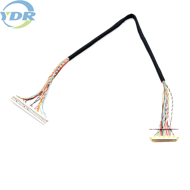 DF14-30P-1.25H LVDS LCD ஸ்கிரீன் டிஸ்ப்ளே கேபிள் 30Pin Twisted Pair for TV Computer Customized